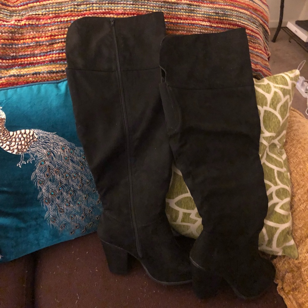 LANE BRYANT Over the knee suede boots! 10 W